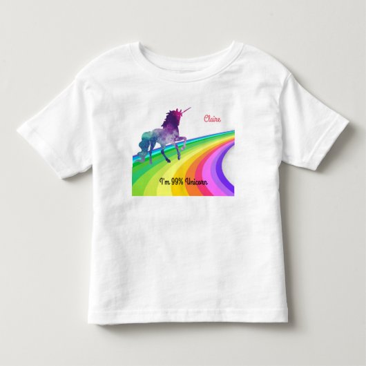 Rainbow Unicorn - T-shirt voor meisjes (Voorkant)