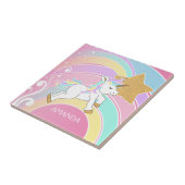 Rainbow Unicorn Tegeltje (Zijkant)