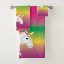 Rainbow Unicorn Towel Set Bad Handdoek