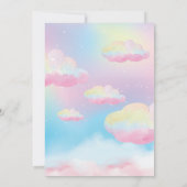 Rainbow Unicorn troisième invitation de fête d'ann (Dos)