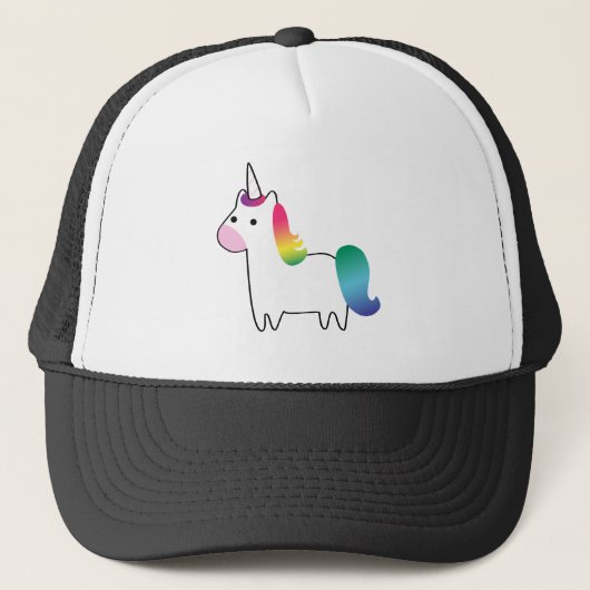 Rainbow Unicorn Trucker Pet (Voorkant)