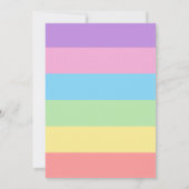 Rainbow Unicorn Verjaardag Uitnodigen Kaart (Achterkant)