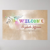 Rainbow Unicorn | Welkom Magic Party Poster (Voorkant)