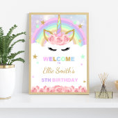 Rainbow Unicorn Welkomstsignalen Poster