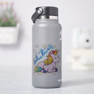 Rainbow Unicorn What Gag Sticker