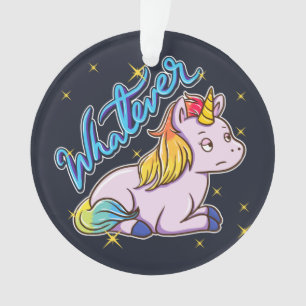 Rainbow Unicorn What Holiday Ornament