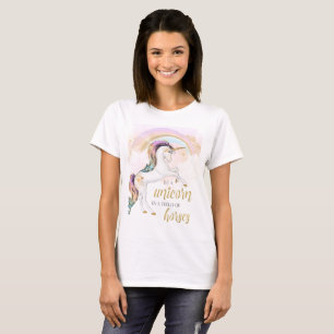 Rainbow Unicorn Womens TShirt
