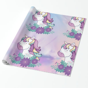 Rainbow Unicorn Wrapping Paper Cadeaupapier
