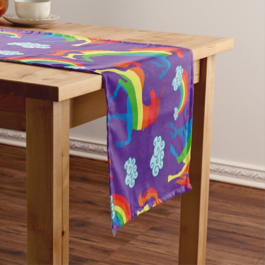 Rainbow Unicorns Korte Tafelloper (Voorbeeld)