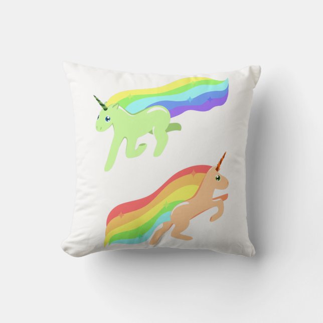 Rainbow Unicorns Kussen (Voorkant)