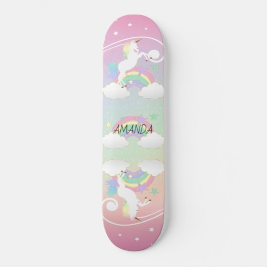 Rainbow Unicorns Skateboard (Recto)