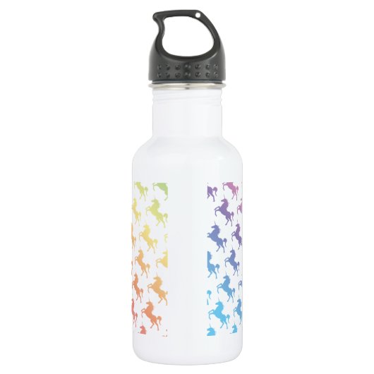 Rainbow Unicorns Waterfles (Achterkant)
