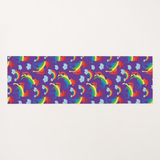 Rainbow Unicorns Yogamat (Achterkant (horizontaal))