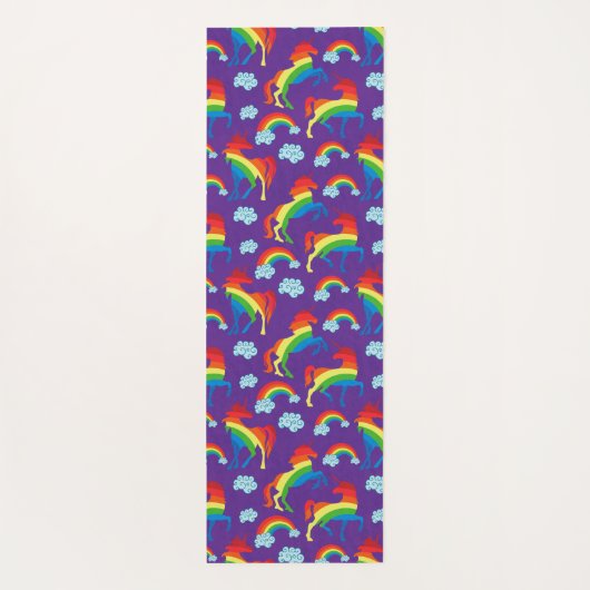 Rainbow Unicorns Yogamat (Achterkant)