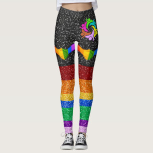 Rainbow Unity Glitter Afbeeldingen Pop Mode Leggin Leggings