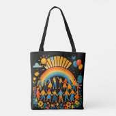 Rainbow Unity Kids Celebration Tote Bag (Dos)