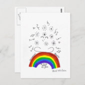 Rainbow Universal Song Briefkaart (Voorkant / Achterkant)