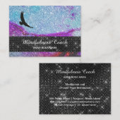 *~* Rainbow Universe Glitter Meditation Eagle Visitekaartje (Voorkant / Achterkant)