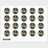 Rainbow Urchin 2 Fantasy Sci-Fi Ronde Sticker (Vel)