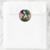 Rainbow Urchin 2 Fantasy Sci-Fi Ronde Sticker (Tas)