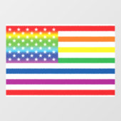 Rainbow US Flag LGBT Pride Raamsticker (Vel)