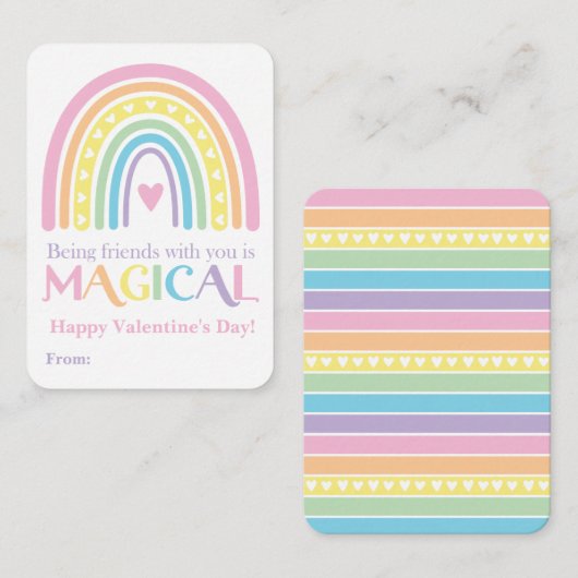 Rainbow Valentijnsdag, aangepaste Valentijnskaart  Notitiekaartje (Voorkant / Achterkant)