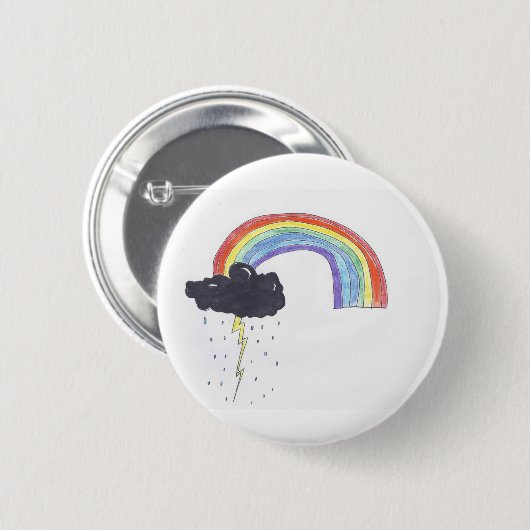 Rainbow van een Black Cloud Button (Voorkant /achterkant)