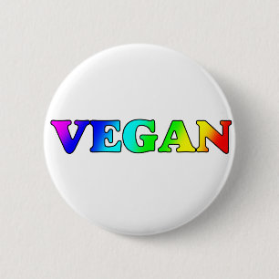 Rainbow Vegan Ronde Button 5,7 Cm