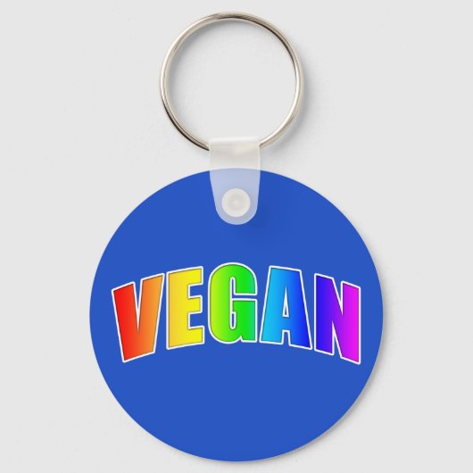 Rainbow Vegan Sleutelhanger (Voorkant)