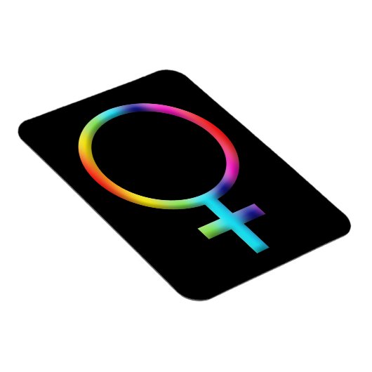 Rainbow Venus Symbol Astrology Zodiac Planet Sign Magneet (Rechterzijde)