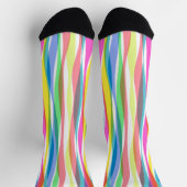 Rainbow Verticale stripes Pastel Kleurig Sokken (Top)