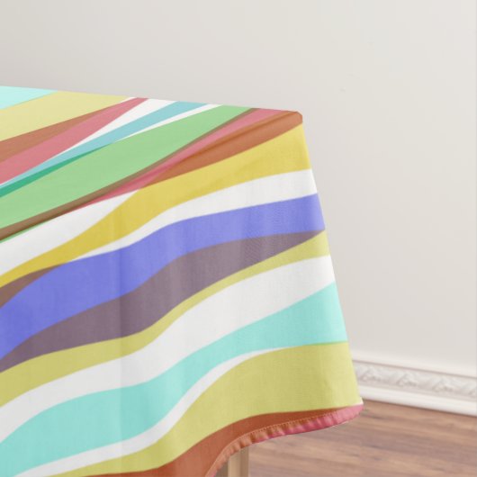Rainbow Verticale stripes Pastel Kleurig Tafelkleed (Voorbeeld)