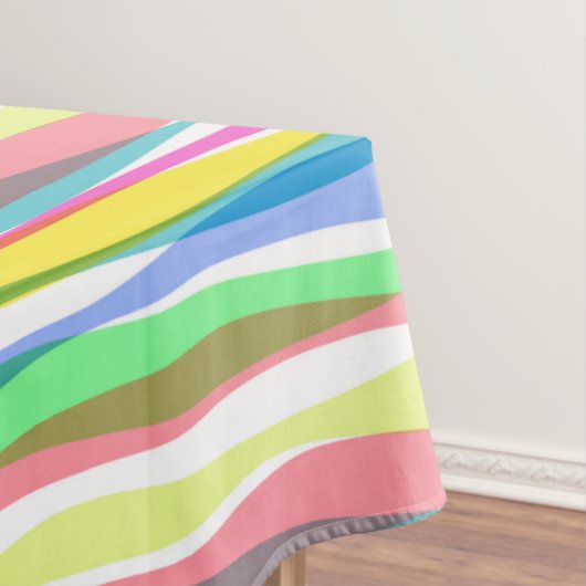 Rainbow Verticale stripes Pastel Kleurig Tafelkleed (Voorbeeld)