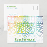 Rainbow Video Game Gamer Bar Mitzvah Sla de datum