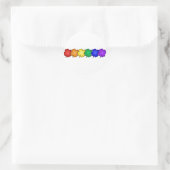 Rainbow Vier levedoeken Ronde Sticker (Tas)
