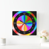 Rainbow Vierkante Klok (Huis)