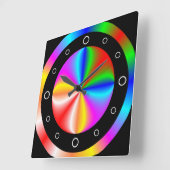Rainbow Vierkante Klok (Hoek)