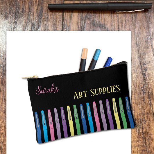 Rainbow Vilt Pennen Doodle Pencil Pouch Etui