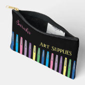 Rainbow Vilt Pennen Doodle Pencil Pouch Etui (Open)