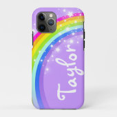 Rainbow violet paarse sky en sterren, aangepaste n Case-Mate iPhone case (Achterkant)