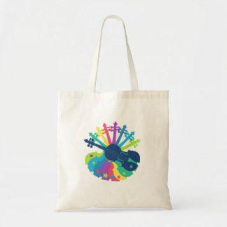 Rainbow Violin Canvas tas