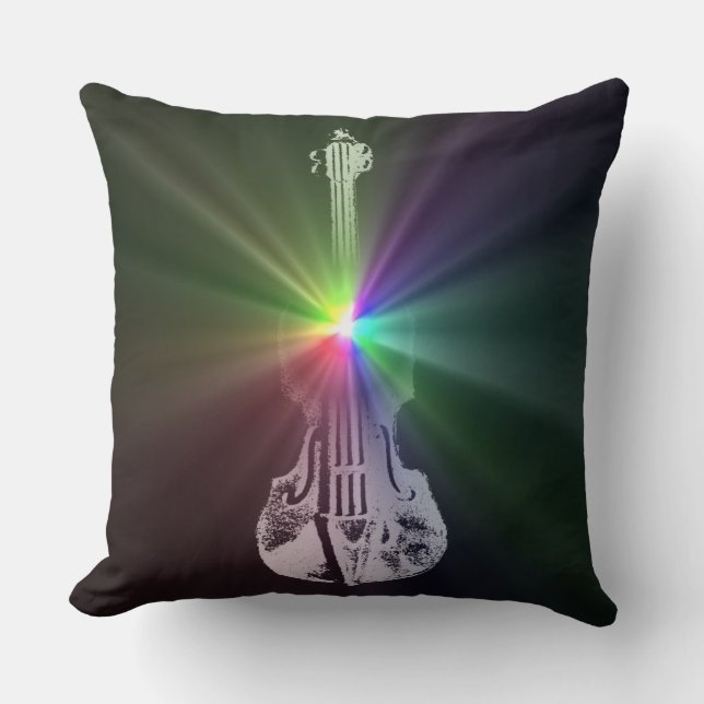 Rainbow Violin Kussen (Voorkant)