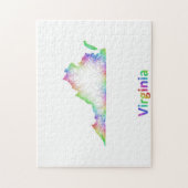 Rainbow Virginia-kaart Legpuzzel (Verticaal)