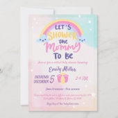 Rainbow Virtual Baby shower Invitation Kaart (Voorkant)