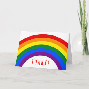 RAINBOW VLAG BUTTON + uw teken of tekst Bedankkaart