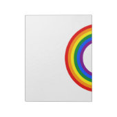 RAINBOW VLAG BUTTON + uw teken of tekst Notitieblok (Gedraaid)