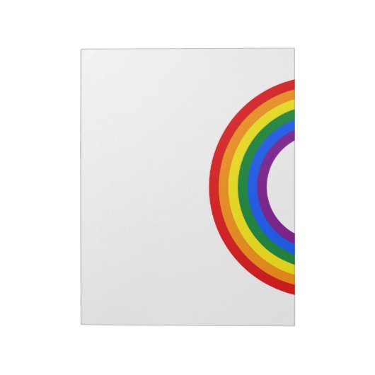 RAINBOW VLAG BUTTON + uw teken of tekst Notitieblok (Gedraaid)