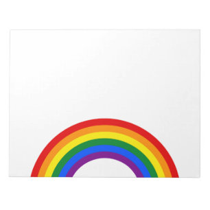RAINBOW VLAG BUTTON + uw teken of tekst Notitieblok