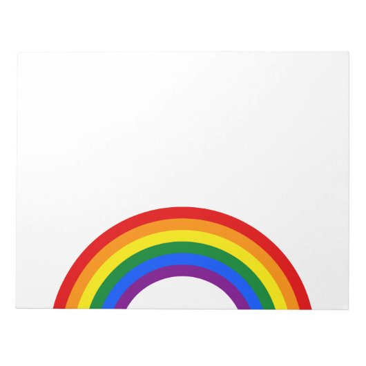 RAINBOW VLAG BUTTON + uw teken of tekst Notitieblok (Voorkant)