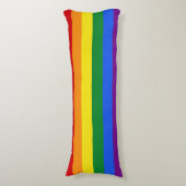 Rainbow Vlag-kussen Lichaamskussen (Voorkant Verticaal)